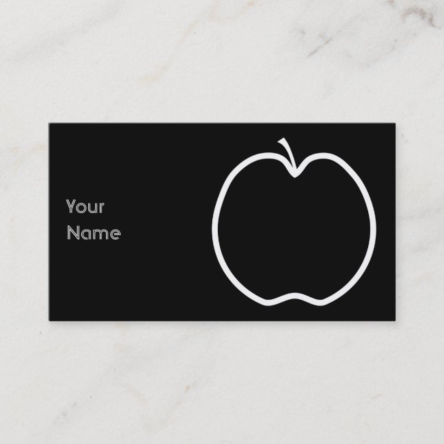 Tarjeta De Visita Apple blanco resume (Anverso)