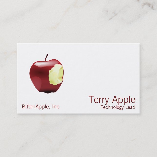 Tarjeta De Visita Apple mordido (Anverso)