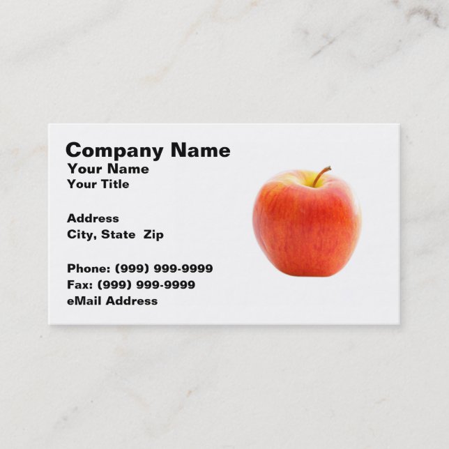 Tarjeta De Visita Apple Rojo (Anverso)