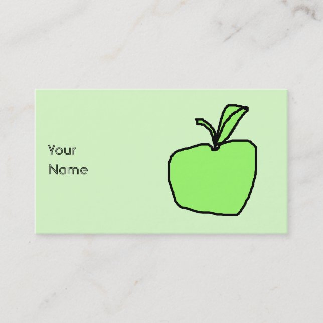 Tarjeta De Visita Apple verde (Anverso)