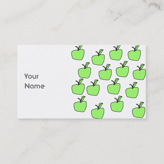 Tarjeta De Visita Apple verde modela (Anverso)
