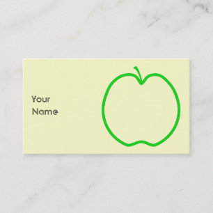 Tarjeta De Visita Apple verde resume