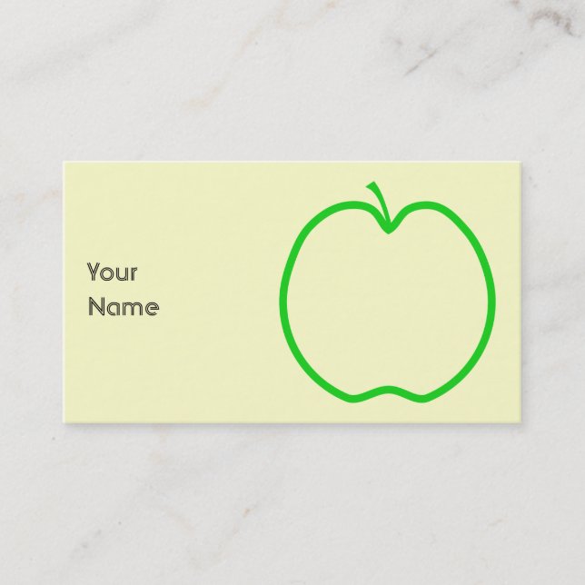 Tarjeta De Visita Apple verde resume (Anverso)
