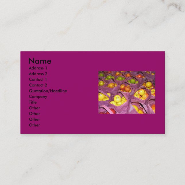 Tarjeta De Visita Apples Business Card (Anverso)