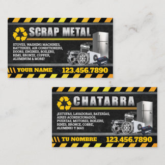 Tarjeta De Visita Appliance & Scrap Metal Bilingual Business Card