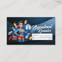 Tarjeta De Visita Appointment Reminder House Cleaning Housekeeping