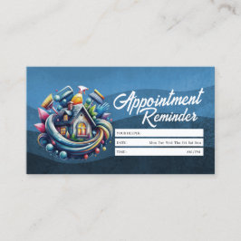Tarjeta De Visita Appointment Reminder House Cleaning Housekeeping
