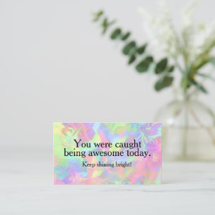Tarjeta De Visita Apreciación Audaz Colorida Atrapada Siendo Increíb