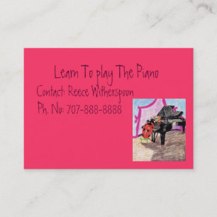 Tarjeta De Visita Aprender A Jugar El Piano