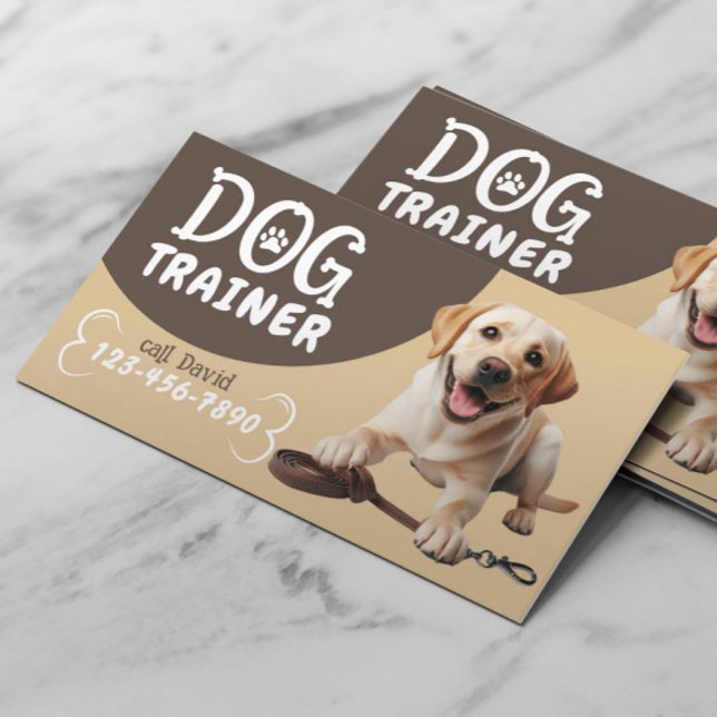 Tarjeta De Visita Aprendizaje Profesional de Perros Feliz Labrador R (Subido por el creador)
