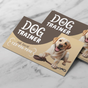 Tarjeta De Visita Aprendizaje Profesional de Perros Feliz Labrador R