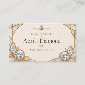 Tarjeta De Visita April Diamond Birthstone Shop Card