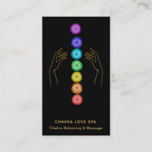 Tarjeta De Visita *~* Aprovecha Los Símbolos Chakra Y Las Manos De
