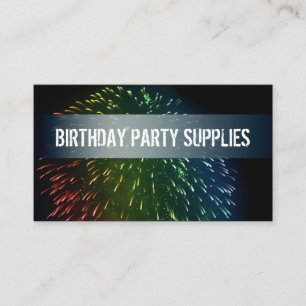 Tarjeta De Visita Aprovisionamiento para fiestas de cumpleaños Deco
