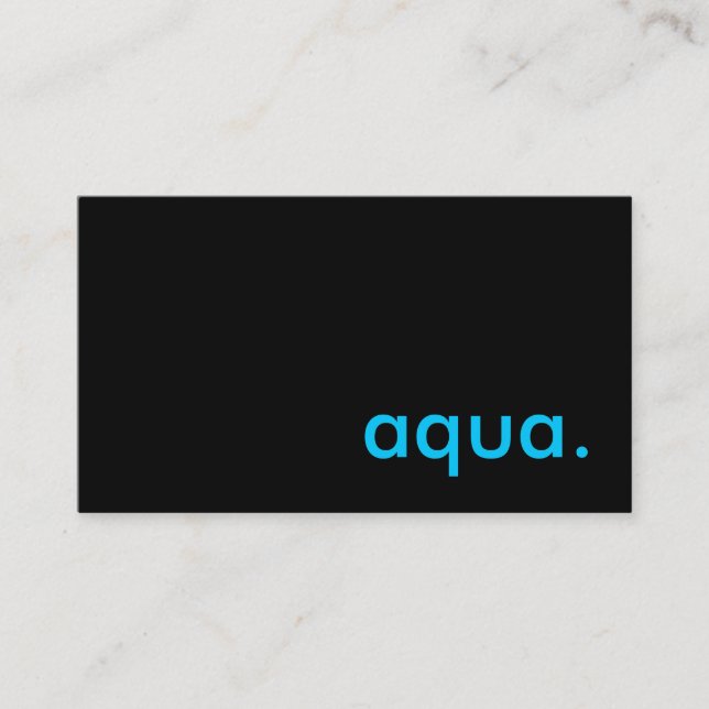 Tarjeta De Visita aqua. (Anverso)