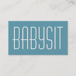 Tarjeta De Visita Aqua BABYSITTER de estilo simple V383A