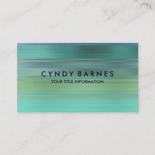 Tarjeta de visita Aqua Blue Green Stripe
