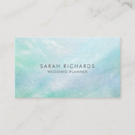 Tarjeta De Visita Aqua Blue Mother of Pearl Bonito