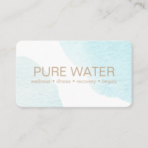 Tarjeta De Visita Aqua Blue Watercolor IV terapia wellness spa