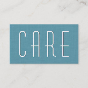 Tarjeta De Visita Aqua CAREGIVER Estilo simple V41