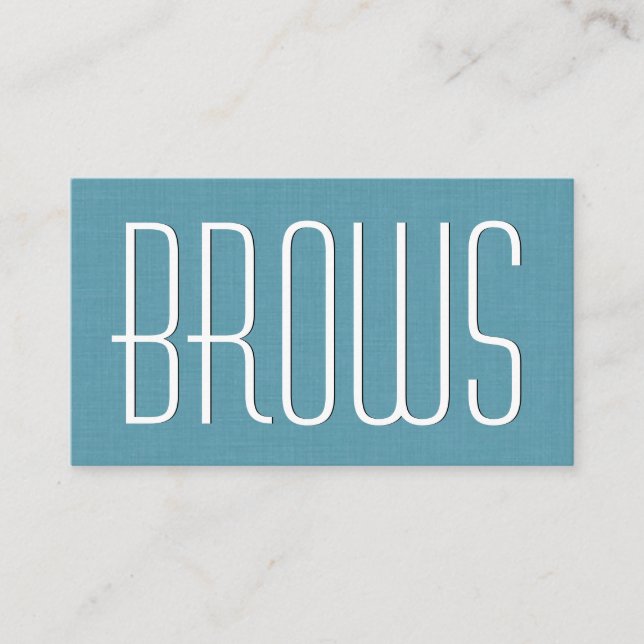 Tarjeta De Visita Aqua COSMETOLOGIST - BROWS Simple Style V63D (Anverso)
