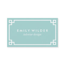 Aqua de moda y clave griega blanca