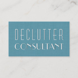 Tarjeta De Visita Aqua DECLUTTER CONSULTANT Simple Style V08