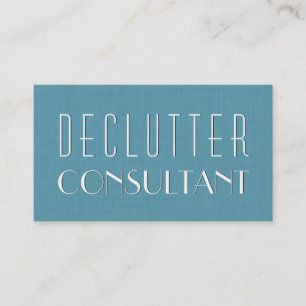Tarjeta De Visita Aqua DECLUTTER CONSULTANT Simple Style V08