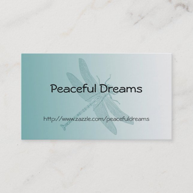 Tarjeta De Visita Aqua Dragonfly (Anverso)