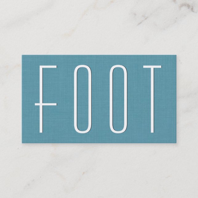 Tarjeta De Visita Aqua FOOT REFLEXOLOGY Simple Style V63D (Anverso)