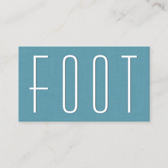 Tarjeta De Visita Aqua FOOT REFLEXOLOGY Simple Style V63D (Anverso)
