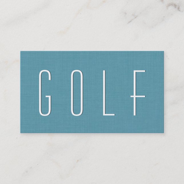 Tarjeta De Visita Aqua GOLF TEMA Simple Estilo V70 (Anverso)