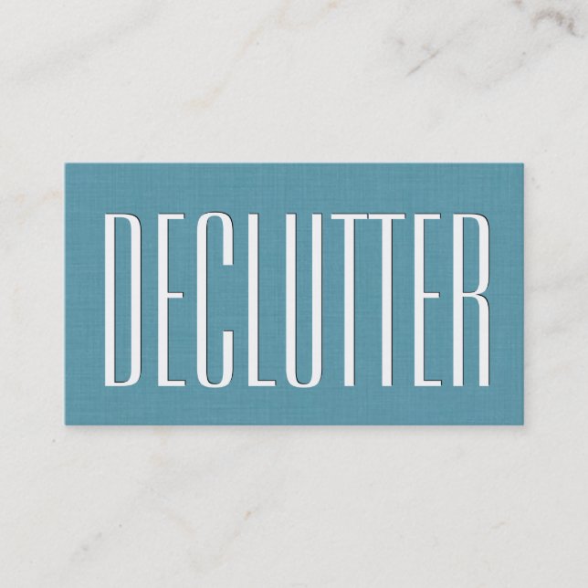 Tarjeta De Visita Aqua HOME ORGANIZER Tema Simple Estilo V63J (Anverso)