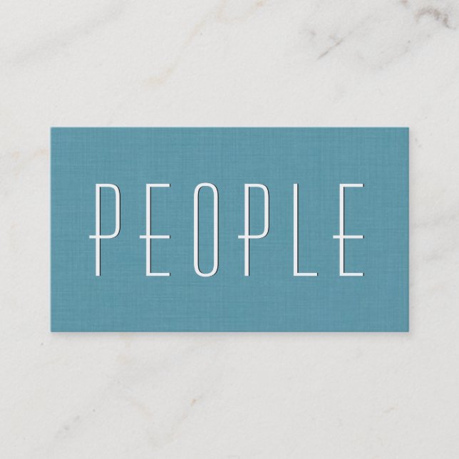 Tarjeta De Visita Aqua HUMAN RESOURCES CONSULTANT Simple Style V54 (Anverso)