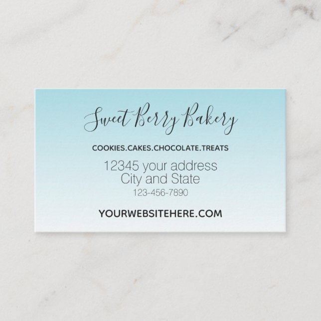 Tarjeta De Visita Aqua Ombre (Anverso)