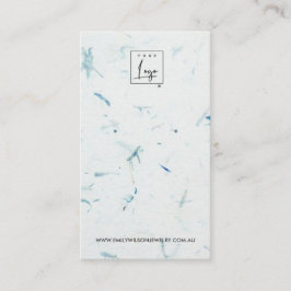 TARJETA DE VISITA AQUA PETAL HANDMADE PAPEL STUD EARRING PANPLAY