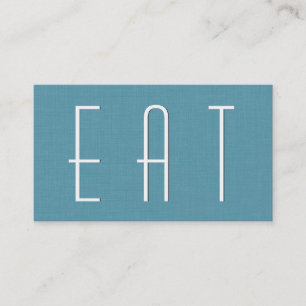 Tarjeta De Visita Aqua RESTAURANT FIELD Simple Style V63