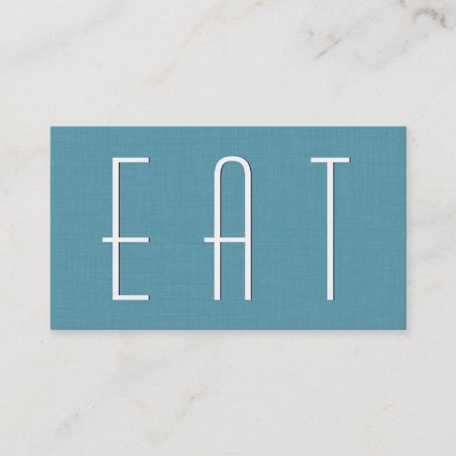 Tarjeta De Visita Aqua RESTAURANT FIELD Simple Style V63 (Anverso)