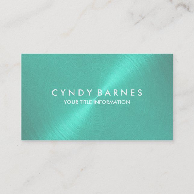 Tarjeta de visita Aqua Sheen (Anverso)