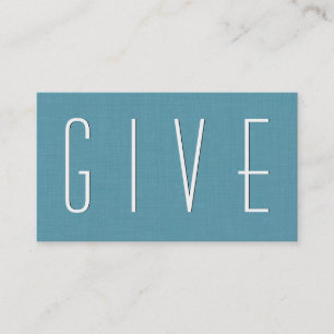 Tarjeta De Visita Aqua sin fines de lucro Simple Style V37