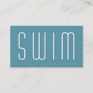 Tarjeta De Visita Aqua SWIMMING COACH Simple Style V35