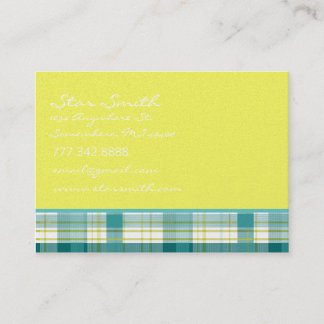 Tarjeta De Visita Aqua Turquoise Blue and Lime