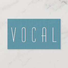 Tarjeta De Visita Aqua VOCAL COACH Simple Style V52