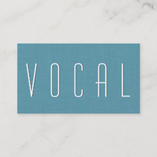 Tarjeta De Visita Aqua VOCAL COACH Simple Style V52