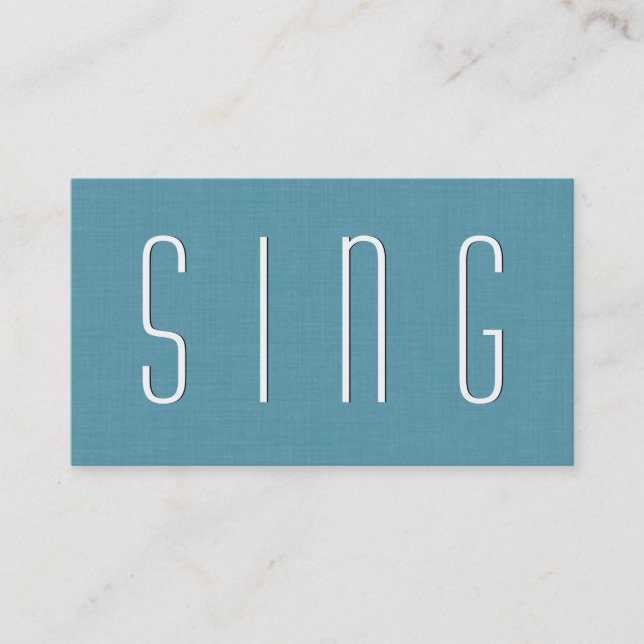 Tarjeta De Visita Aqua VOICE PROFESOR estilo simple V38B (Anverso)