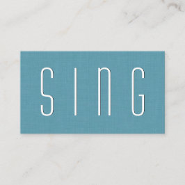 Tarjeta De Visita Aqua VOICE PROFESOR estilo simple V38B