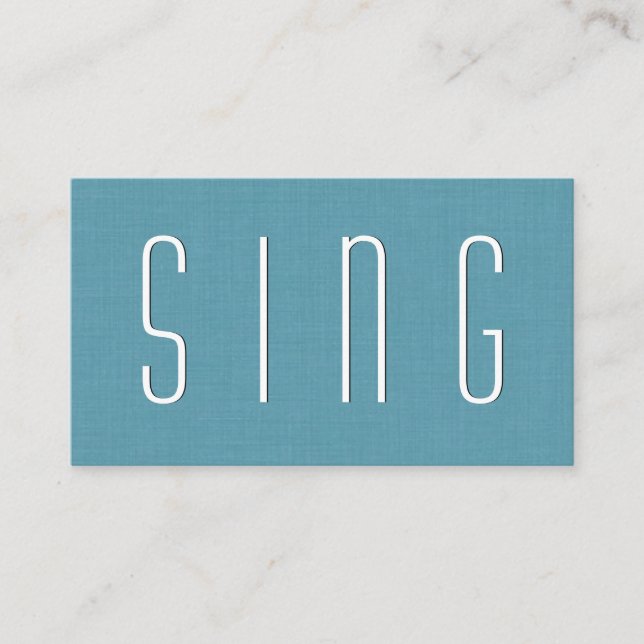 Tarjeta De Visita Aqua VOICE PROFESOR estilo simple V38B (Anverso)