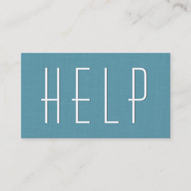 Tarjeta De Visita Aqua VOLUNTEER estilo simple V40 (Anverso)