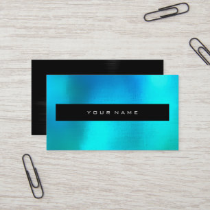 Tarjeta De Visita Aquamarine Ocean Blue Black Makelist Stylist