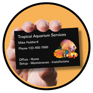 Tarjeta De Visita Aquarium Services Profesional